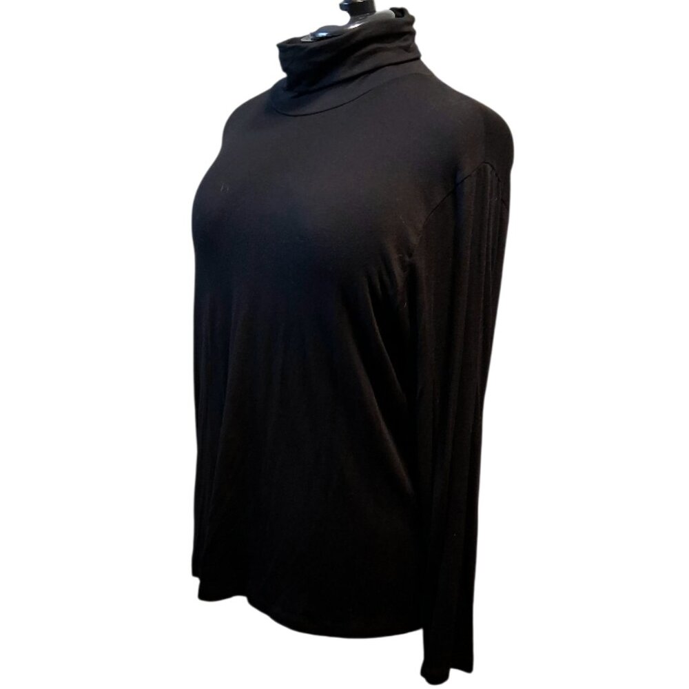 Gudrun Sjödén Black Long Sleeve Turtleneck Sz XXL